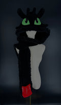 Toothless hooded scarf