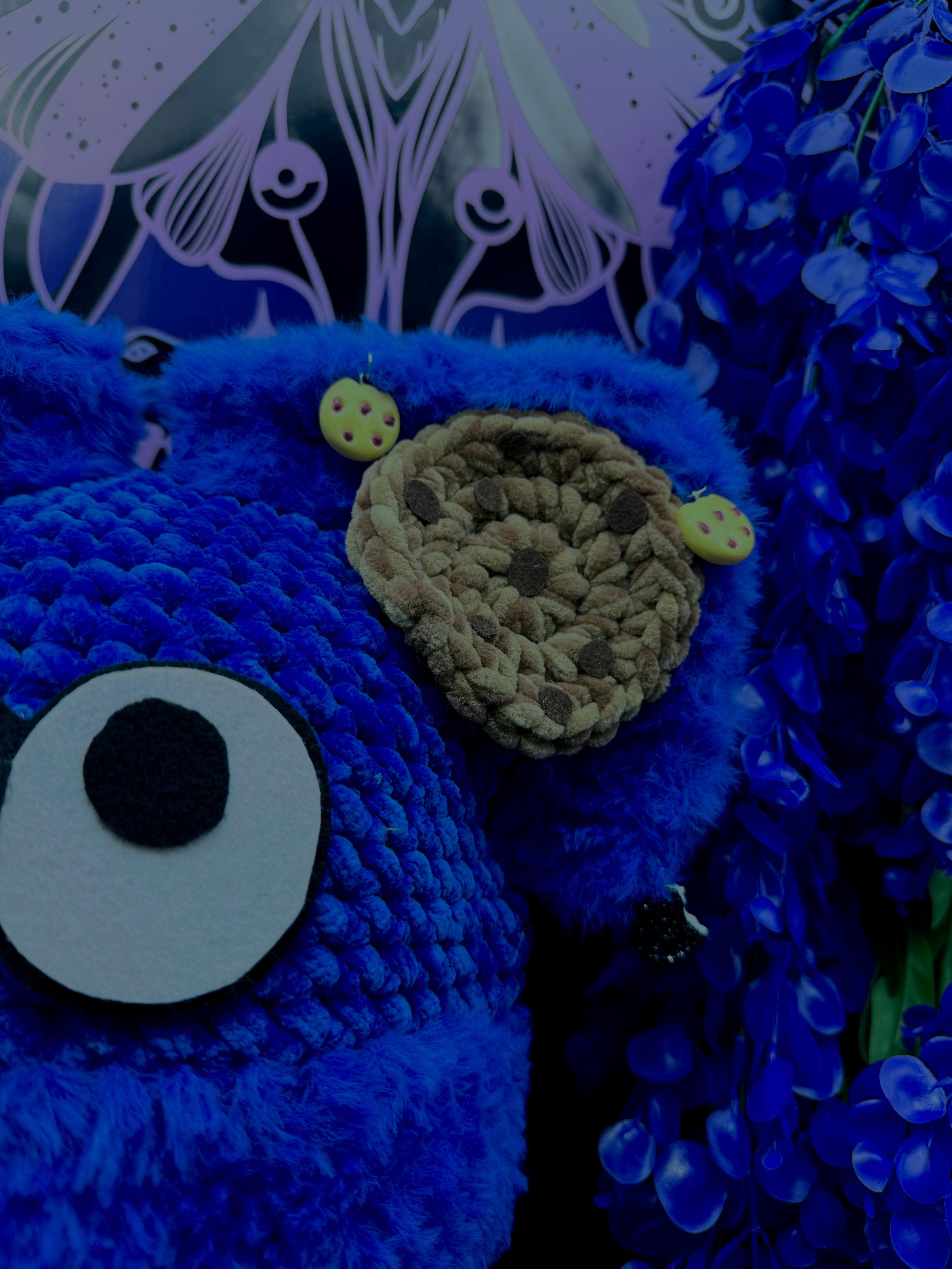 Cookie Monster Cat beanie